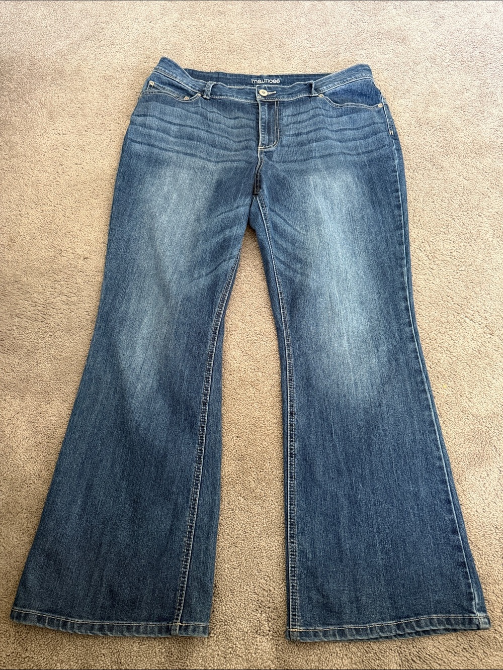 Maurices Medium Blue Flare Jeans - Classic Wide Leg
